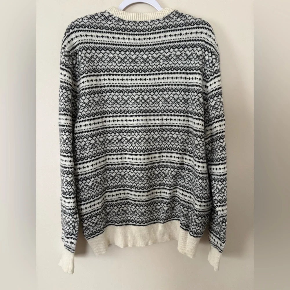 J. Crew Factory Men’s XXL Fair Isle Lambswool Blend Oversized Sweater